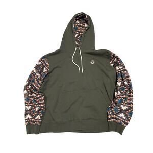 Hooey Men's Summit Southwestern Print Hoodie Green 2XL Pullover